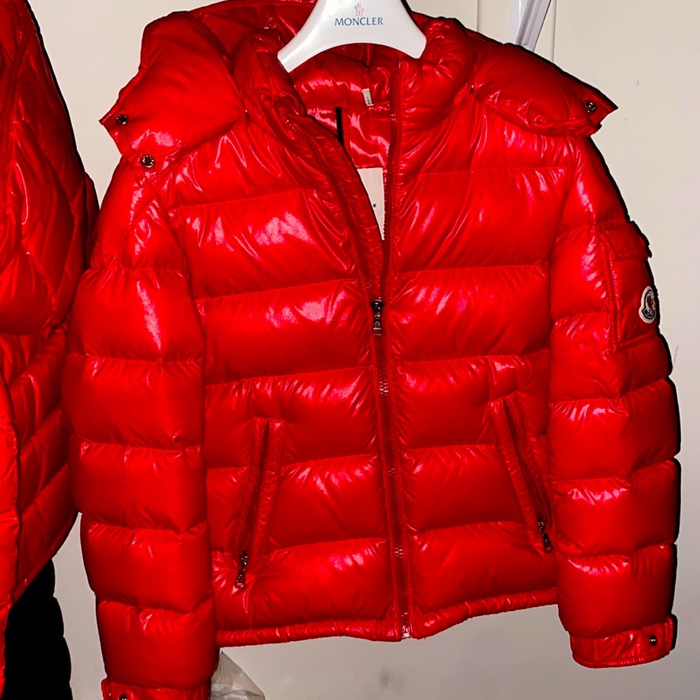 MONCLER  Kid's Maya Puffer Jacket RED